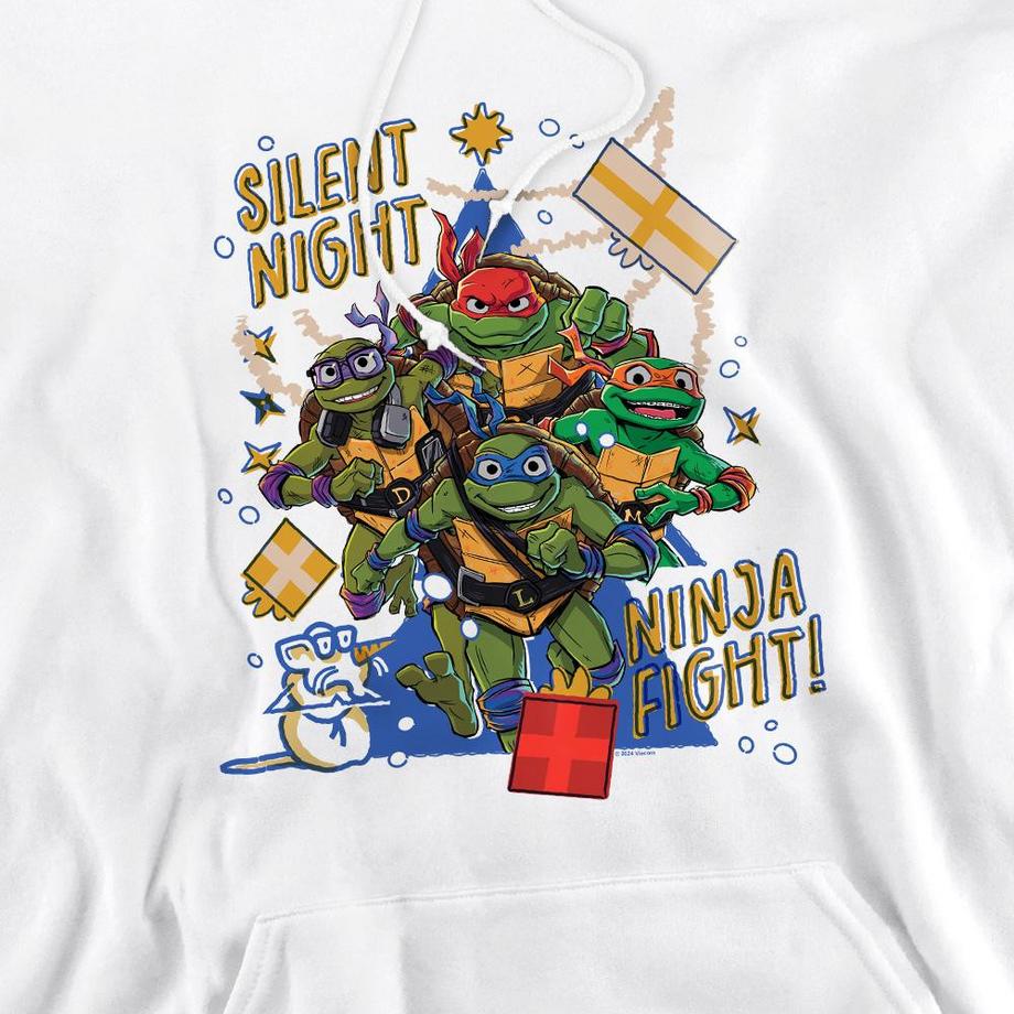 TEENAGE MUTANT NINJA TURTLE Silent Night Ninja Fight Felpa Con Cappuccio Natale  