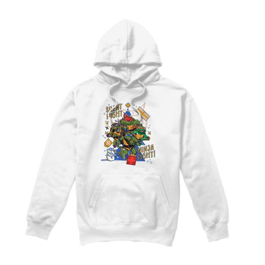 Silent Night Ninja Fight Felpa Con Cappuccio Natale