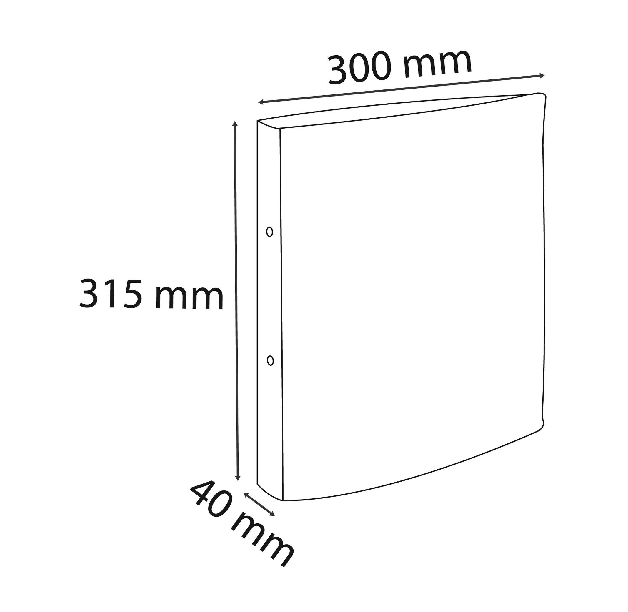 Exacompta Ringbuch A4, 2 Ringe in D-Form 25mm, Aquarel x 10  