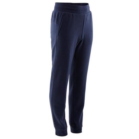 DOMYOS  Jogginghose 500 warm Kinder marineblau 