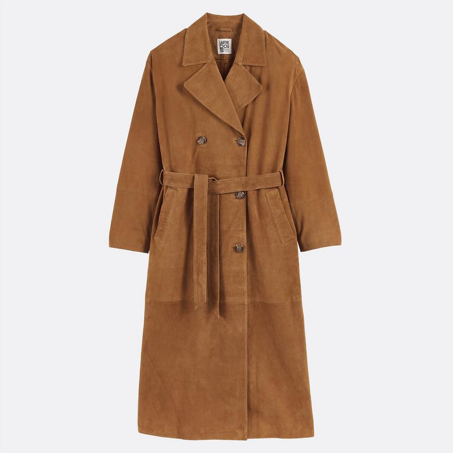 La Redoute Collections Trench Lungo in Pelle di Capra  