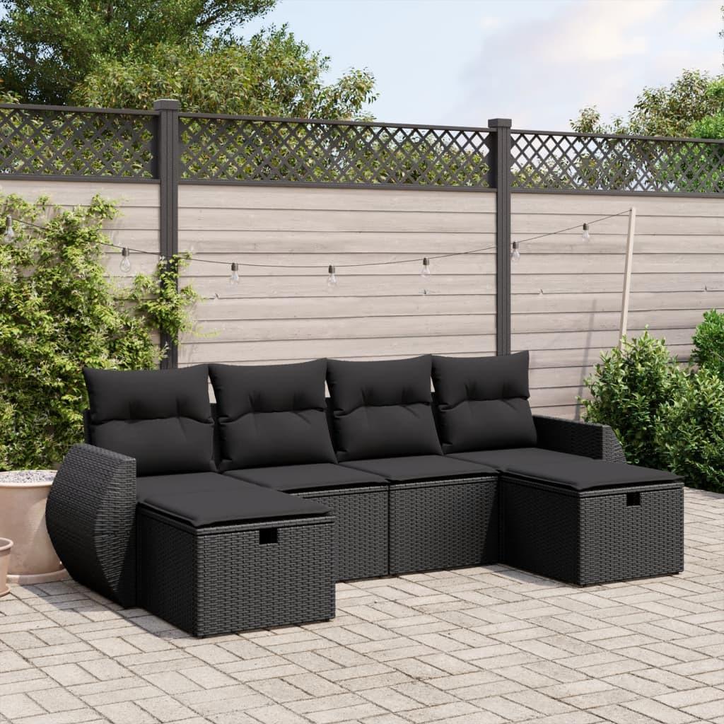 VidaXL set divano da giardino Polirattan  