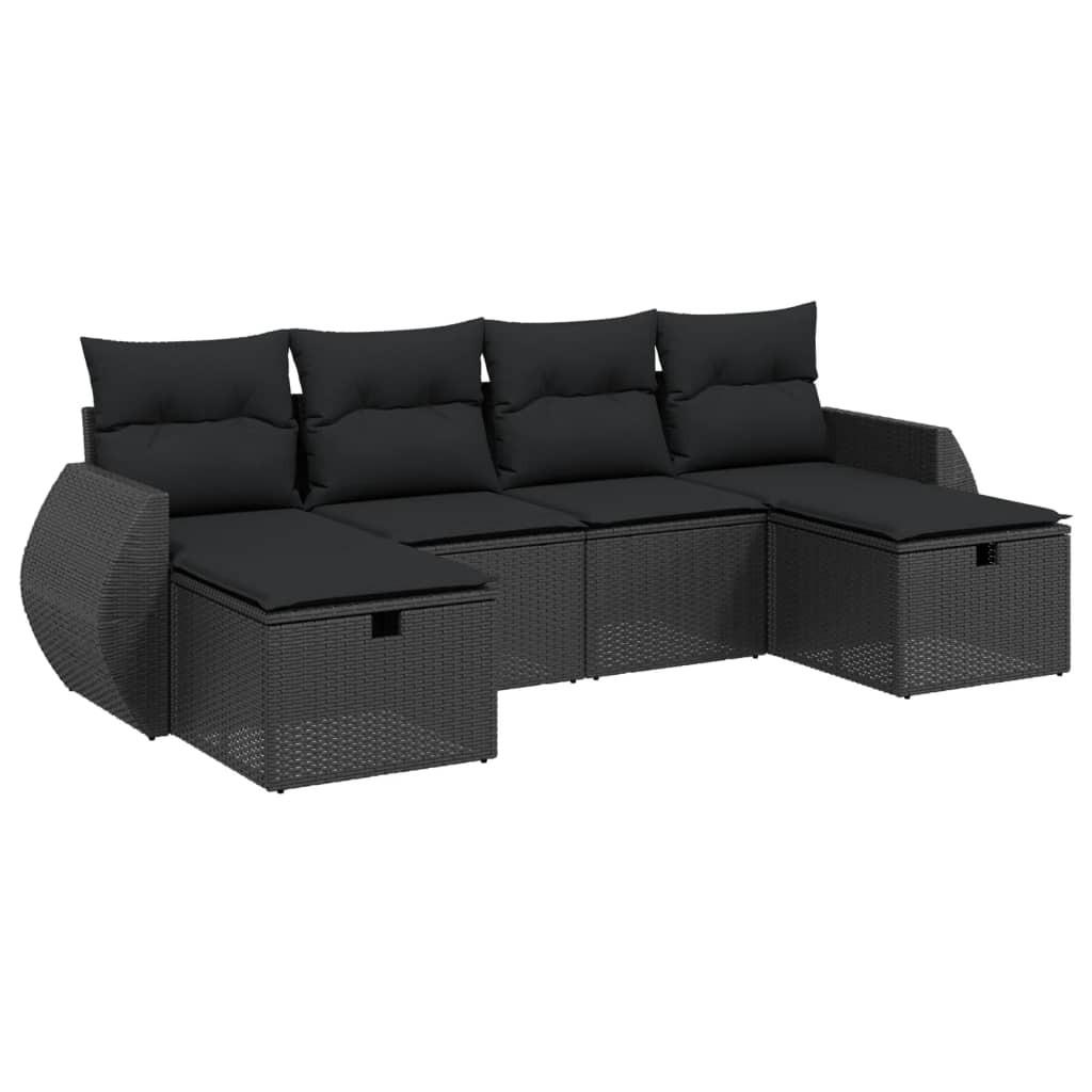 VidaXL set divano da giardino Polirattan  