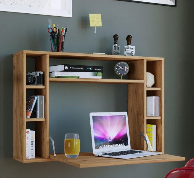 VCM Holz Hänge Klapp Schreibtisch Wandschreibtisch Computertisch Schublade Wandila  