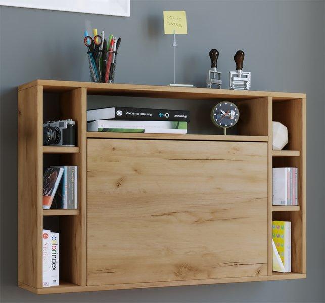VCM Holz Hänge Klapp Schreibtisch Wandschreibtisch Computertisch Schublade Wandila  