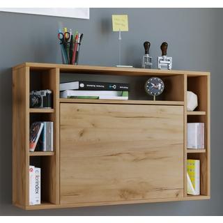 VCM Bureau suspendu pliable en bois Bureau mural Bureau d'ordinateur Tiroir Wandila  