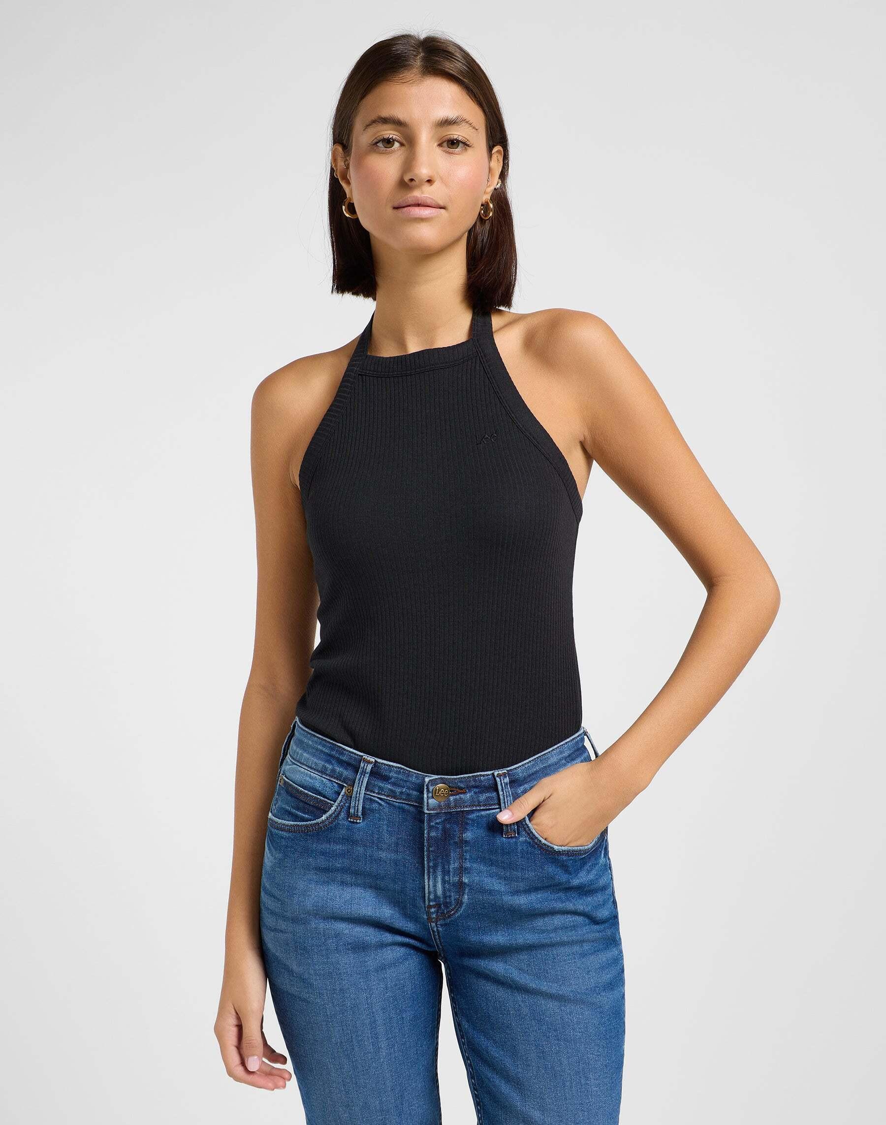 Lee  Top Open Back Halter Top 