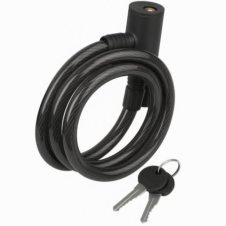 TWHEELS  Lucchetto a catena con chiave in nero 