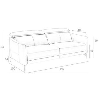 ANGEL CERDA Sitzer Sofa aus em Rindsleder  