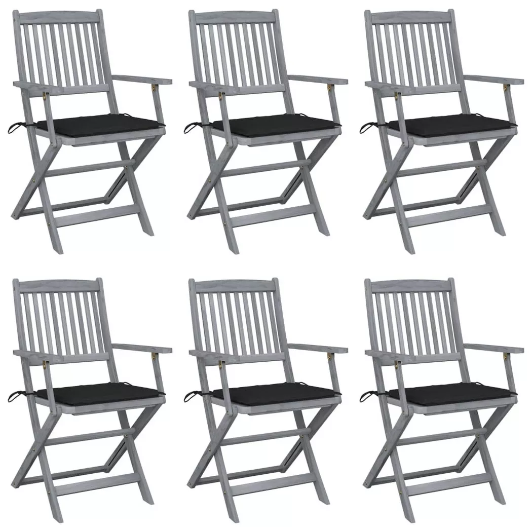 VidaXL - sedia da esterno Legno di acacia, One Size, Nero