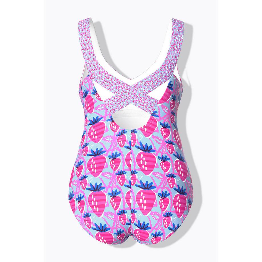 Ulla Popken Badeanzug Erdbeeren Softcups  