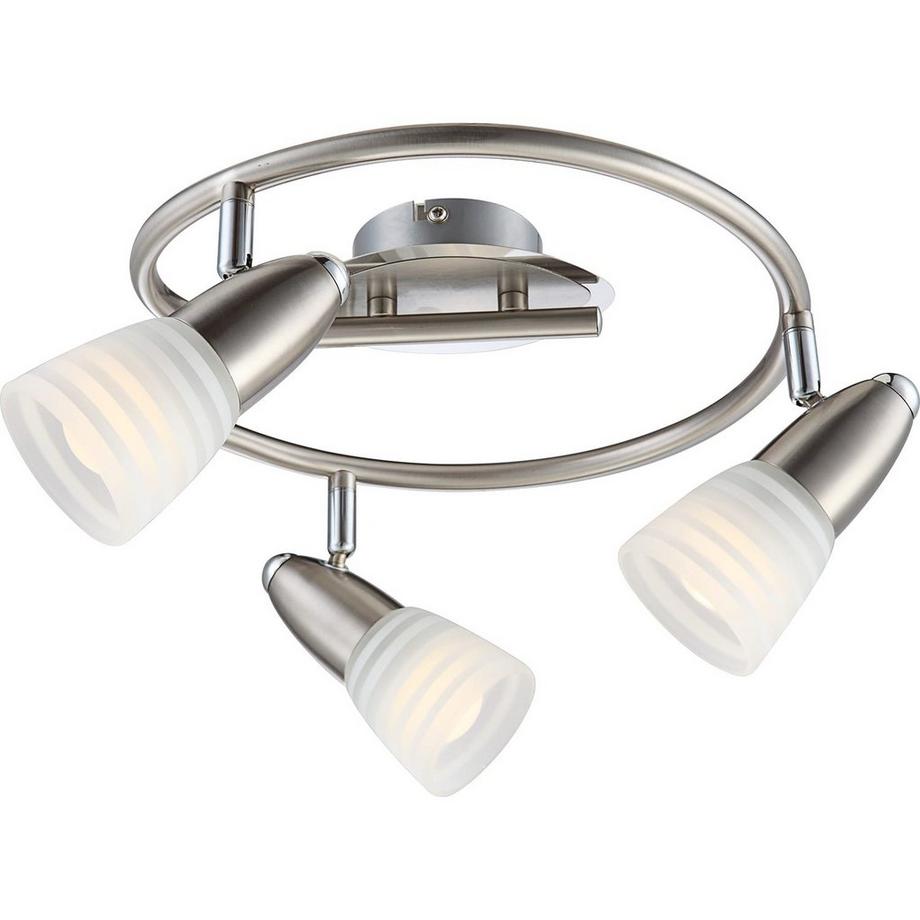 Plafonnier LED chrome nickel mat 3xE14 LED
