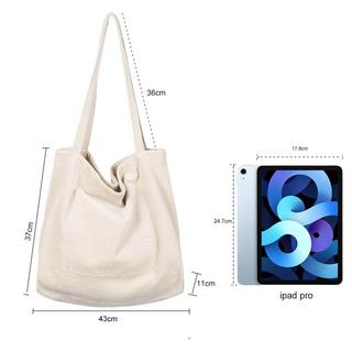 Only-bags.store Große Kapazität Cord Umhängetasche Retro Handtasche  