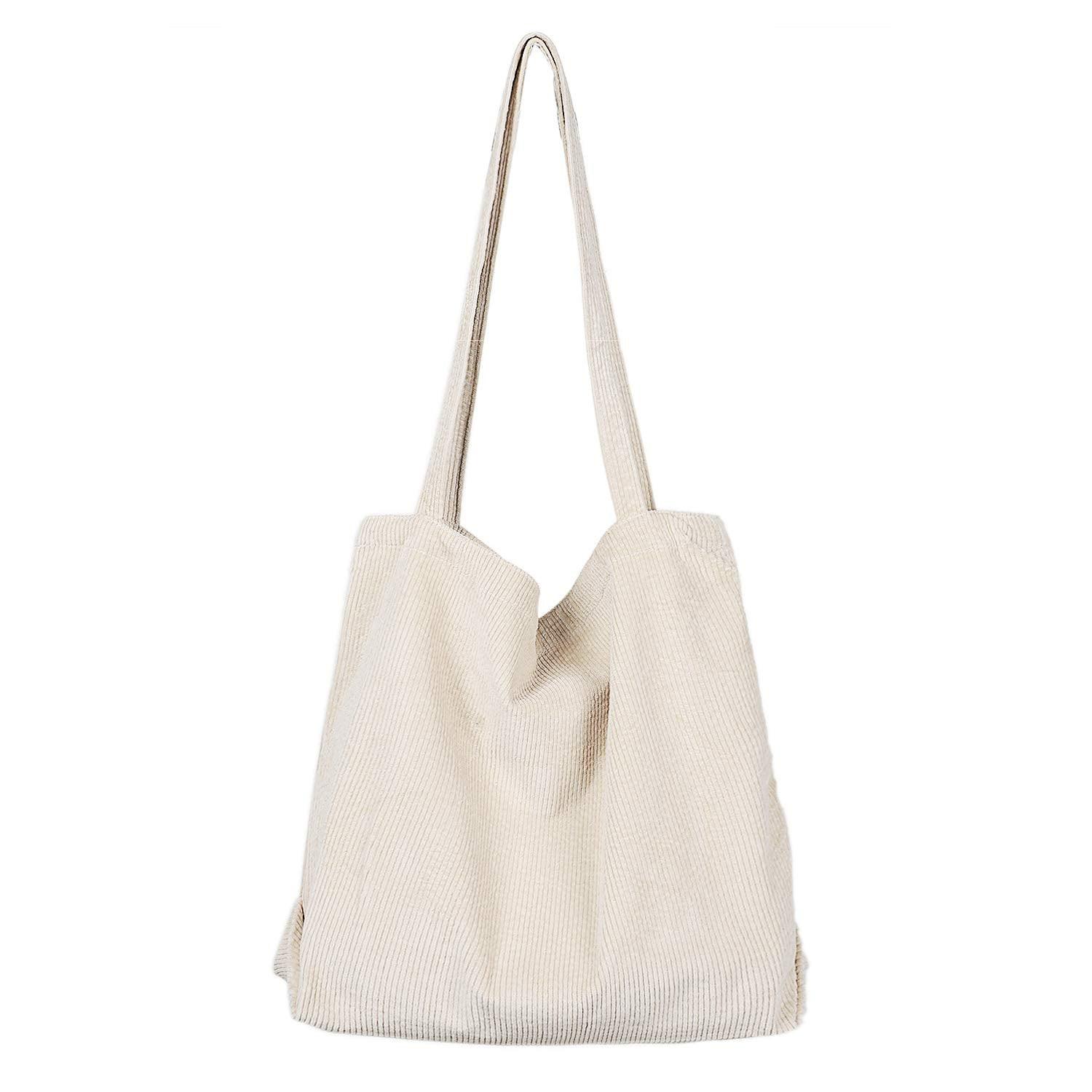 Only-bags.store  Umhängetasche Große Kapazität Cord Umhängetasche Retro Handtasche für den täglichen Gebrauch, Büro, Schulausflug und Einkaufen 