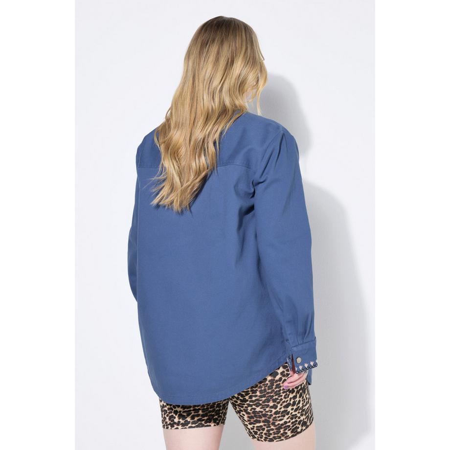 Studio Untold Camicia Oversize Ricami sull'Abbottonatura  