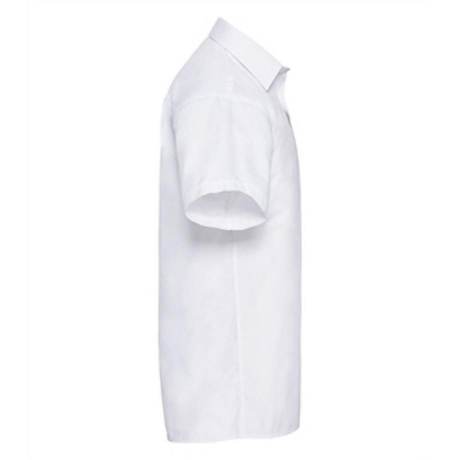 Russell Collection Poplin Kurzarm Pflegeleichte Bluse  