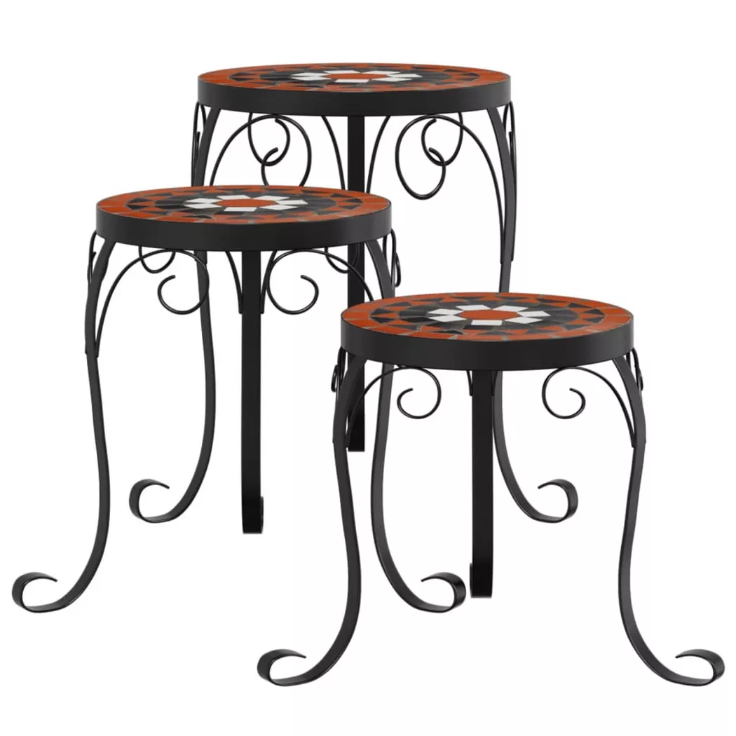 VidaXL - Support de plantes céramique, One Size, Orange