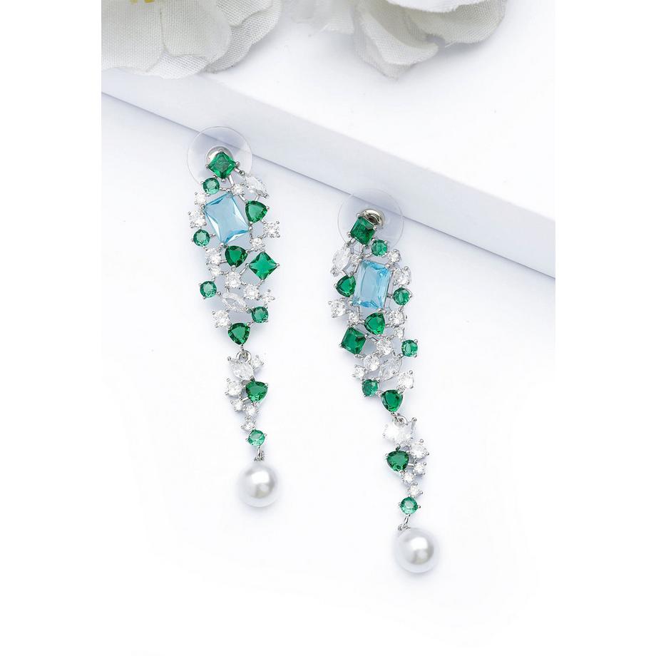 AVANT-GARDE PARIS  Boucles d'oreilles goutte contemporaines couleur argent 