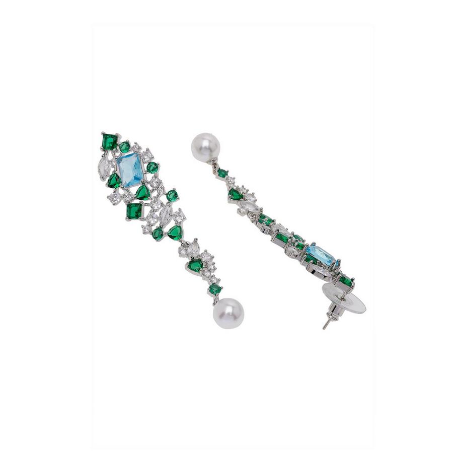 AVANT-GARDE PARIS  Boucles d'oreilles goutte contemporaines couleur argent 