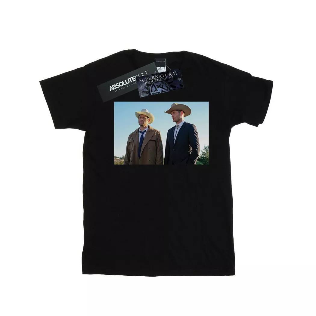 Supernatural - Stetson Boys TShirt, für Damen, Schwarz, Größe S