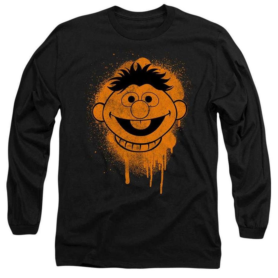 T-ShirtManches Longues Motif Ernie Motiftyle Graffiti Spray Face