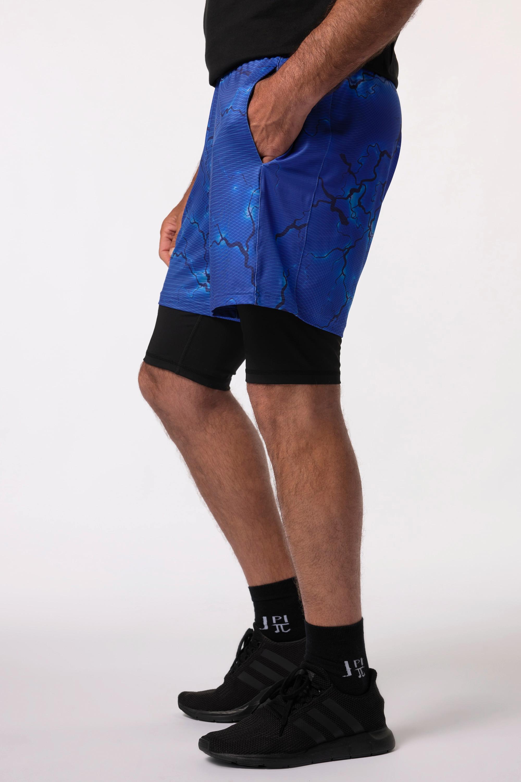 JP1880 Iron Anvil QuickDry Alloverprint Fitness Bermudashorts  