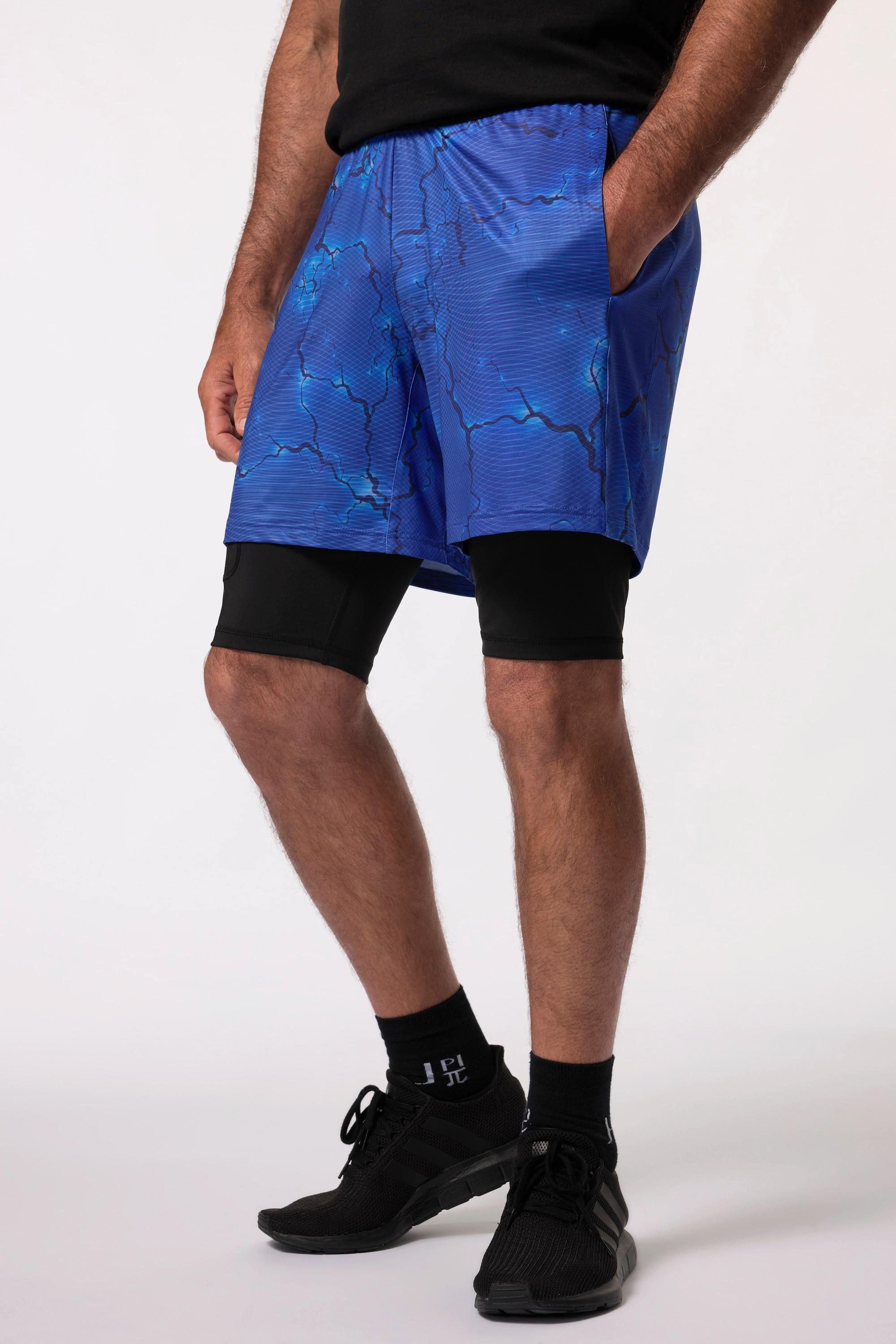 JP1880 Iron Anvil QuickDry Alloverprint Fitness Bermudashorts  