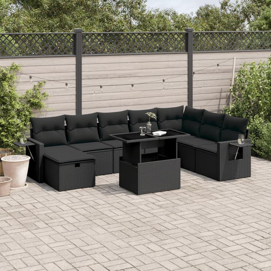VidaXL Ensemble de canapés de jardin rotin synthétique  