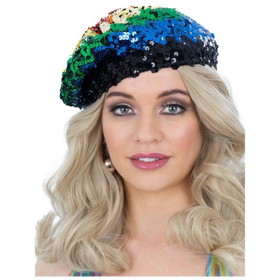 smiffys Pailletten-Beret  
