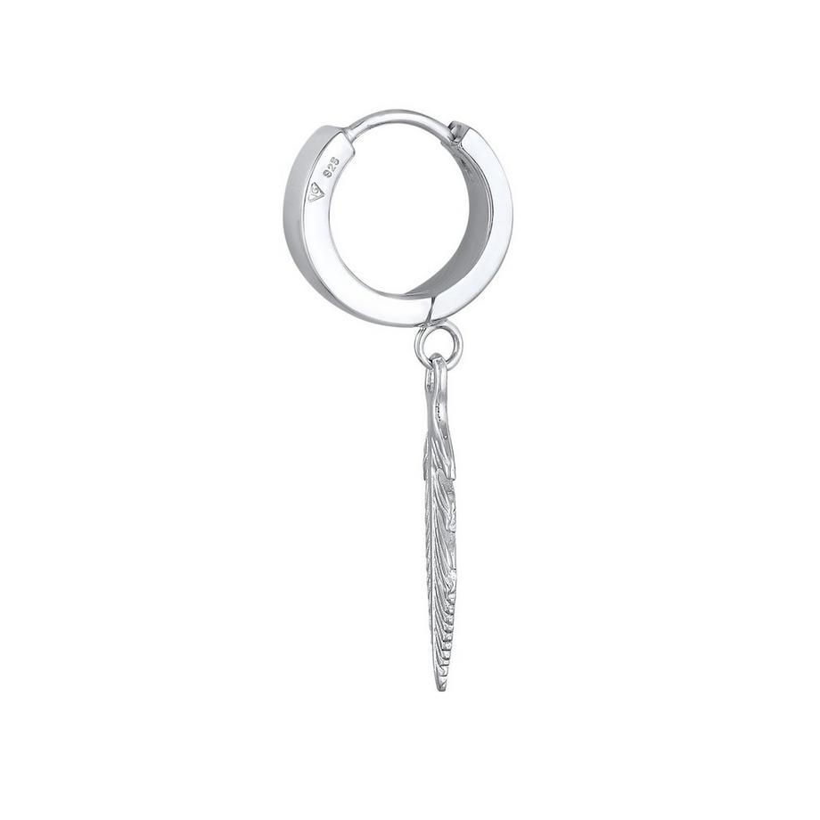 Kuzzoi  Boucles d'Oreilles Hommes Créoles Croix Seule Pièce 