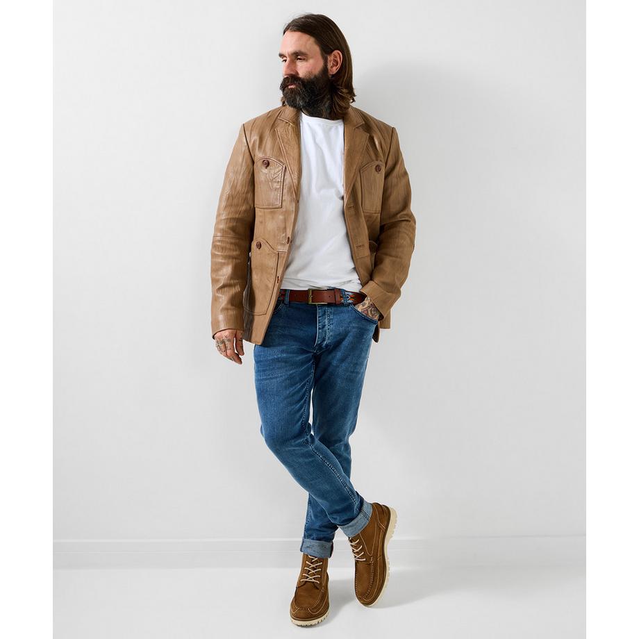 Joe Browns Geknitterter Leder Blazer  