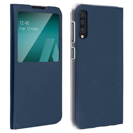 Avizar  Étui Fenêtre Galaxy A50 Bleu Nuit 