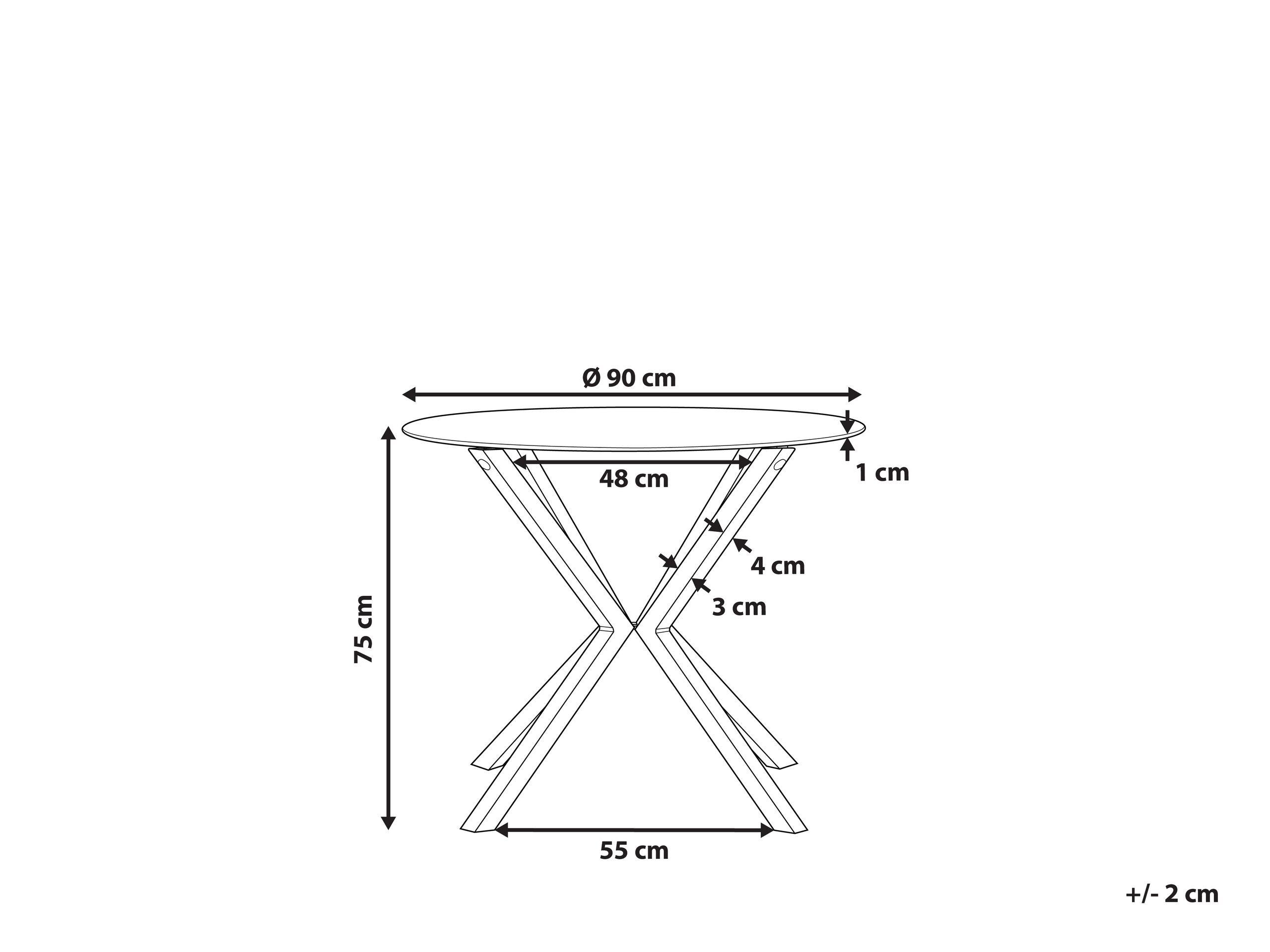 Beliani Esstisch aus Sicherheitsglas Modern ALTURA  