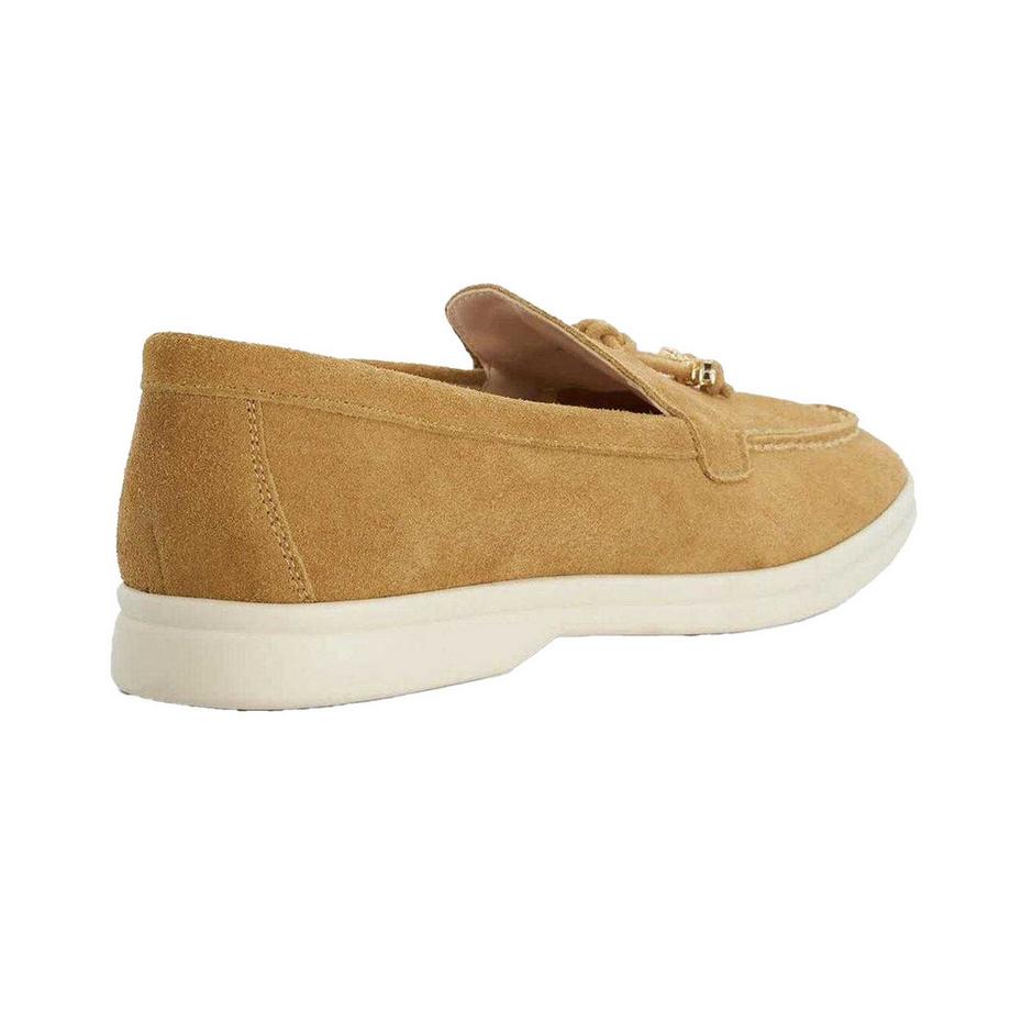 Dune London Gasil Wildleder Mokassins mit Quaste und flachem Absatz  