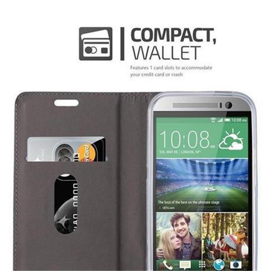 Cadorabo  Housse compatible avec HTC ONE M8 - Coque de protection avec fermeture magnétique, fonction de support et compartiment pour carte 