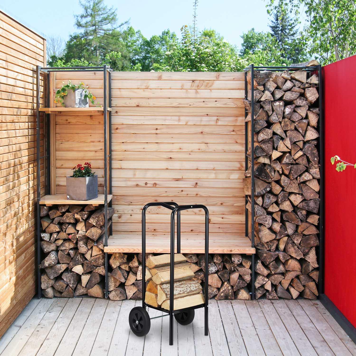 B2X Carretto di legno con ruote  