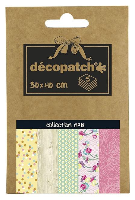 décopatch  Décopatch DP018O Kunstdruckpapier Kunstpapier 5 Blätter 