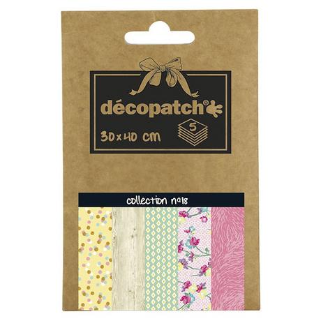 décopatch  Décopatch DP018O Kunstdruckpapier Kunstpapier 5 Blätter 