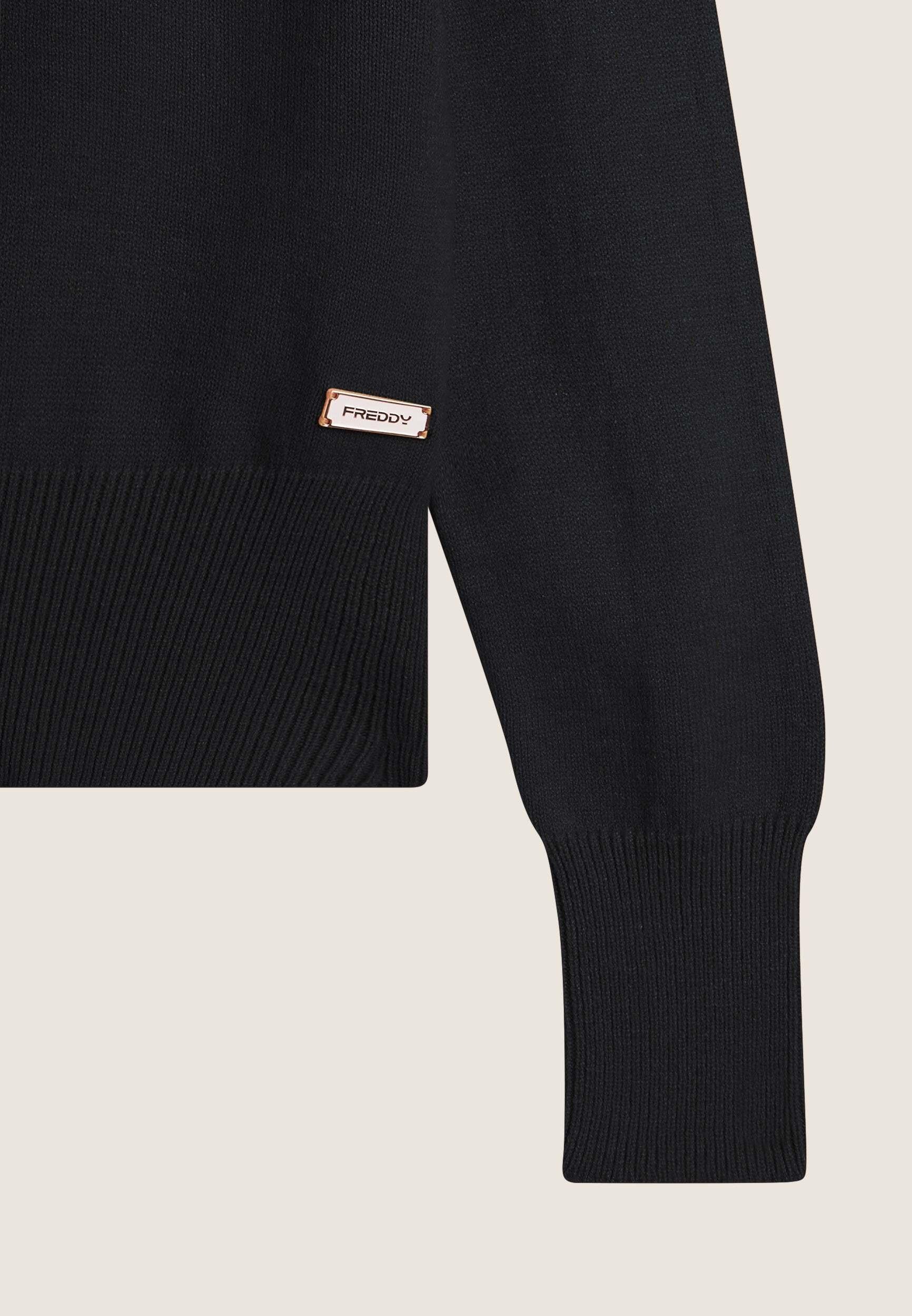 FREDDY F4WEMMA Zopfmuster Rollkragenpullover  