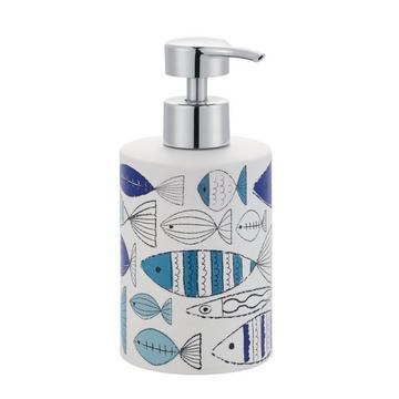 Seifenspender Marmara weiss/blau