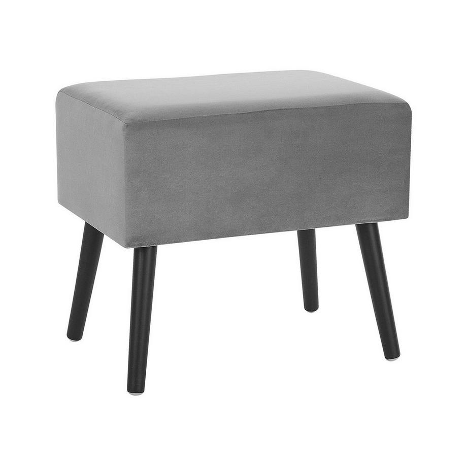 Beliani Table de nuit à 1 tiroir en Velours Rétro EUROSTAR  