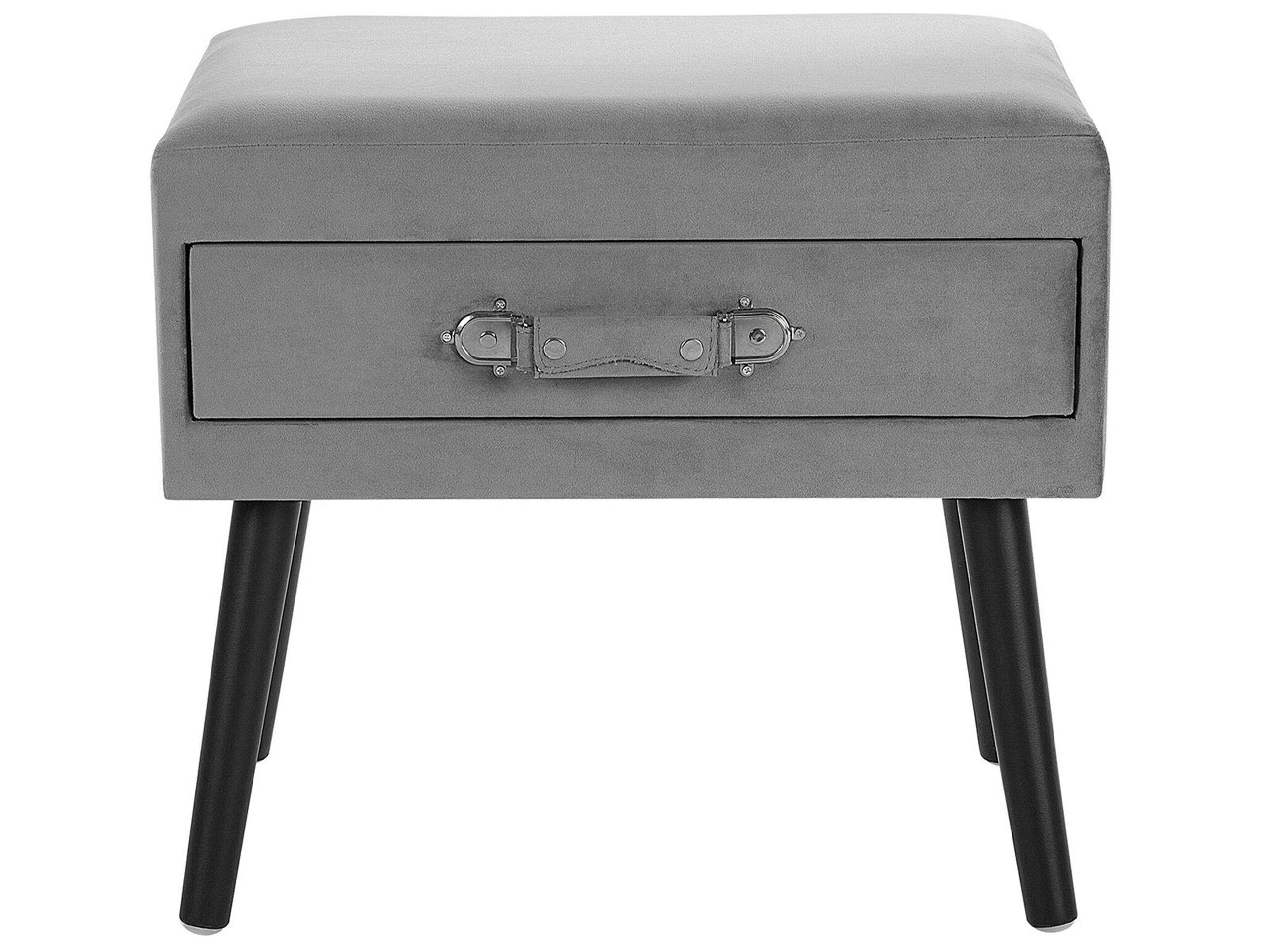 Beliani Comodino 1 cassetto en Velluto Retrò EUROSTAR  