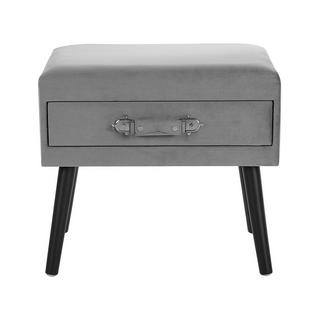 Beliani Comodino 1 cassetto en Velluto Retrò EUROSTAR  