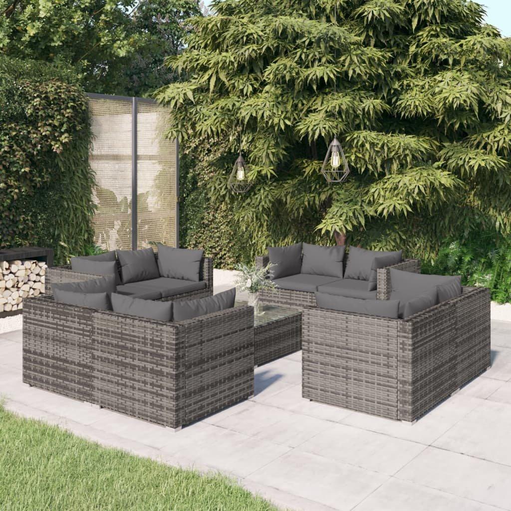 VidaXL set salotto da giardino Polirattan  