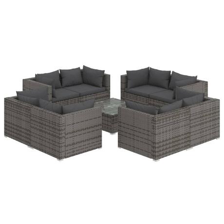 VidaXL set salotto da giardino Polirattan  