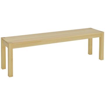 Panca In Legno A 3 Posti, Panca Da Pranzo In Stile Rustico, Panca Da Cucina, Legno Di Pino, Portata Fino A 330 Kg, Naturale, 150 X 33 X 45 Cm