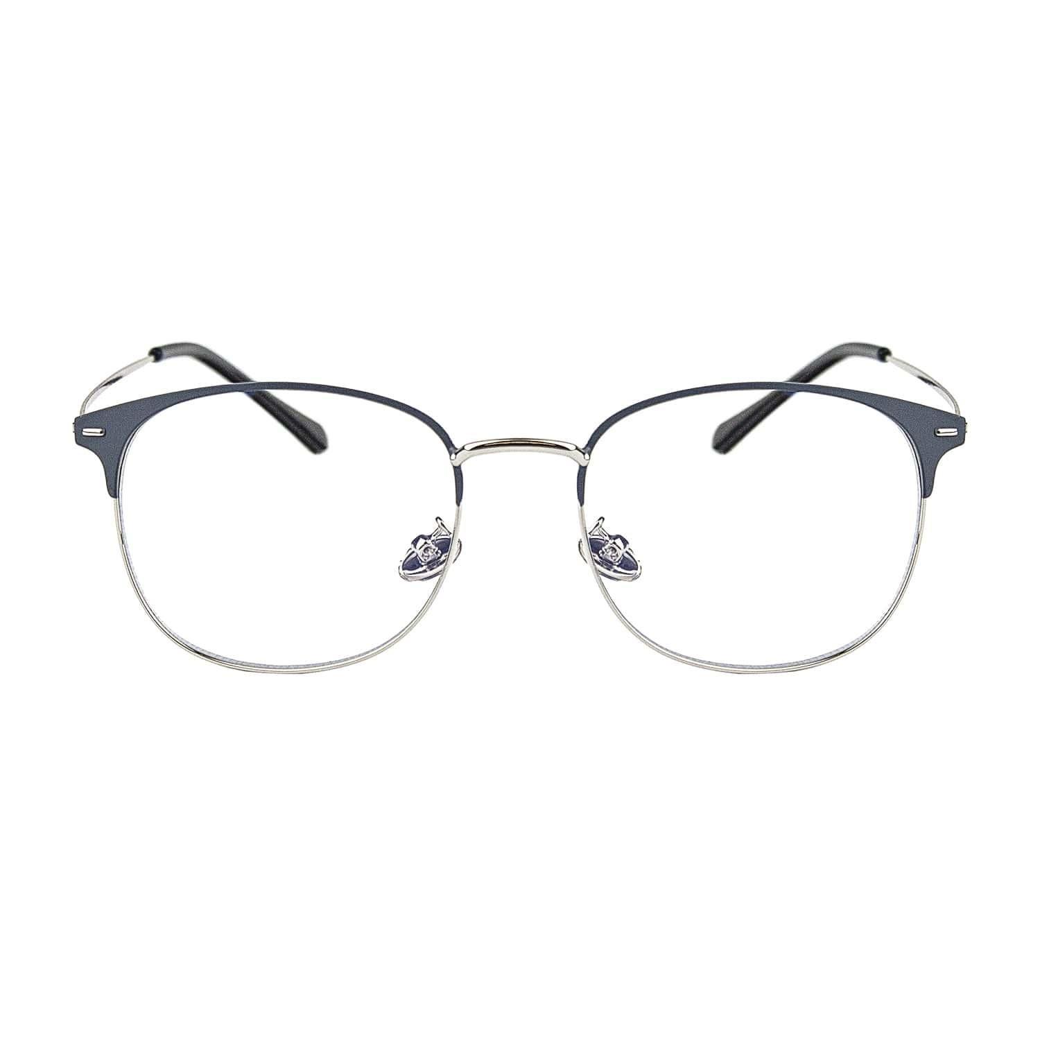 eStore Clubmaster Lunettes Anti Lumière Bleue Gris Argent  