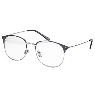 Anti-Blaulichtbrille, Clubmaster - Grau / Silber