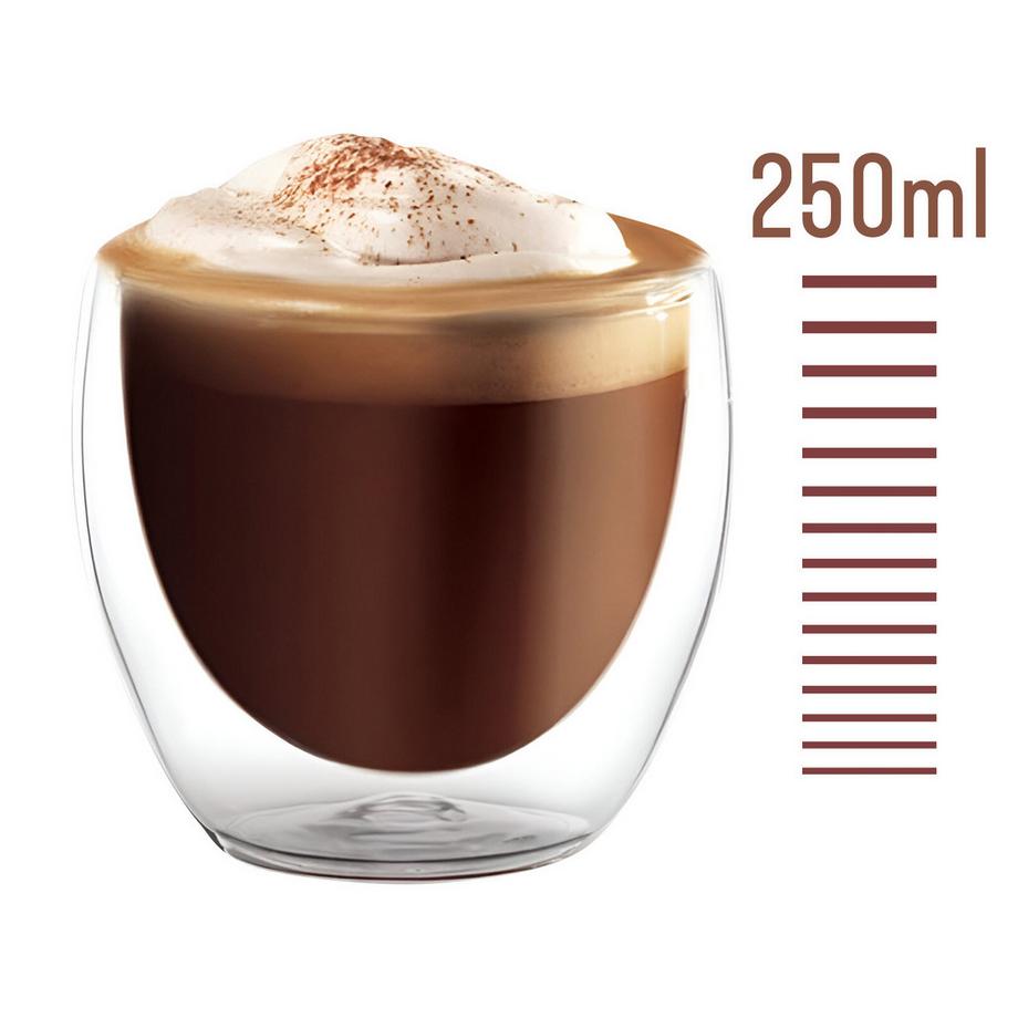 Cheffinger  Paar Kaffeegläser 250ml Doppelwandig 