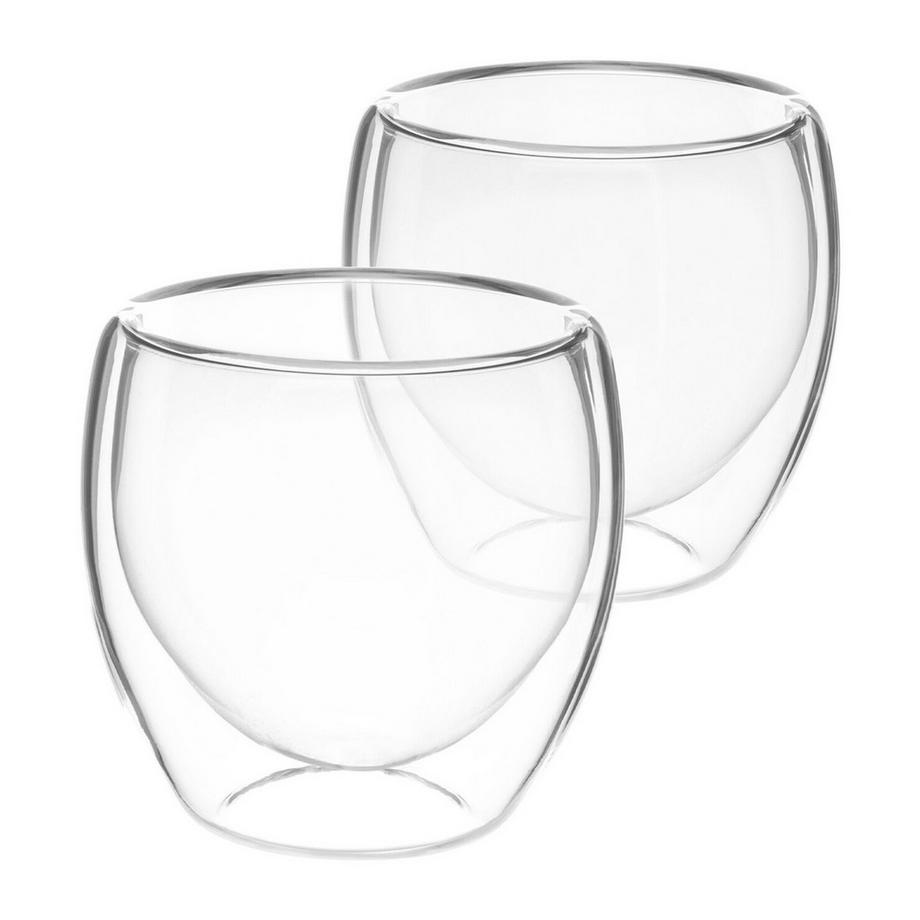 Cheffinger  Paar Kaffeegläser 250ml Doppelwandig 